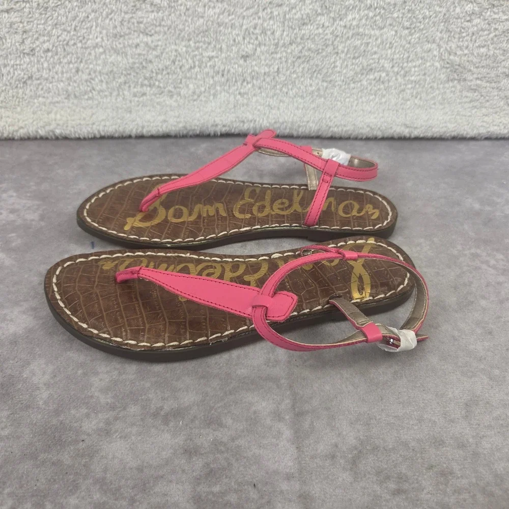 Sam Edelman Kids Gigi Mini Rose Pink T-Strap Thong Sandals Big Kid 4 M S2046